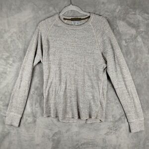 Wallace & Barnes Henley Thermal Shirt Waffle Weave Long Sleeve Mens Medium